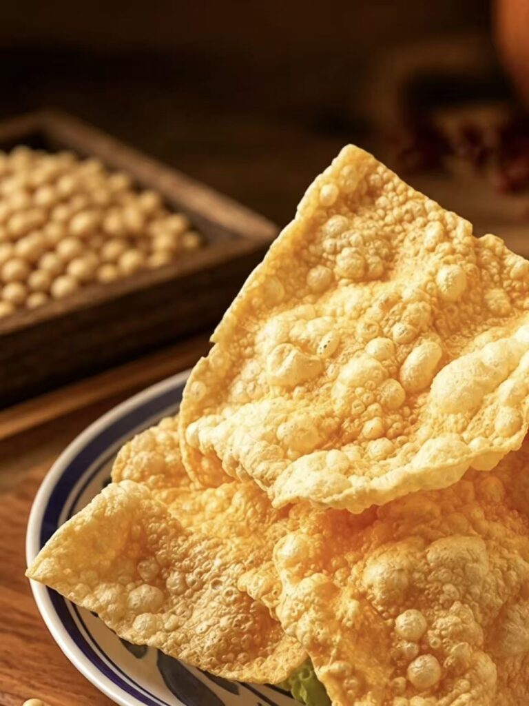 Fried tofu skin texture