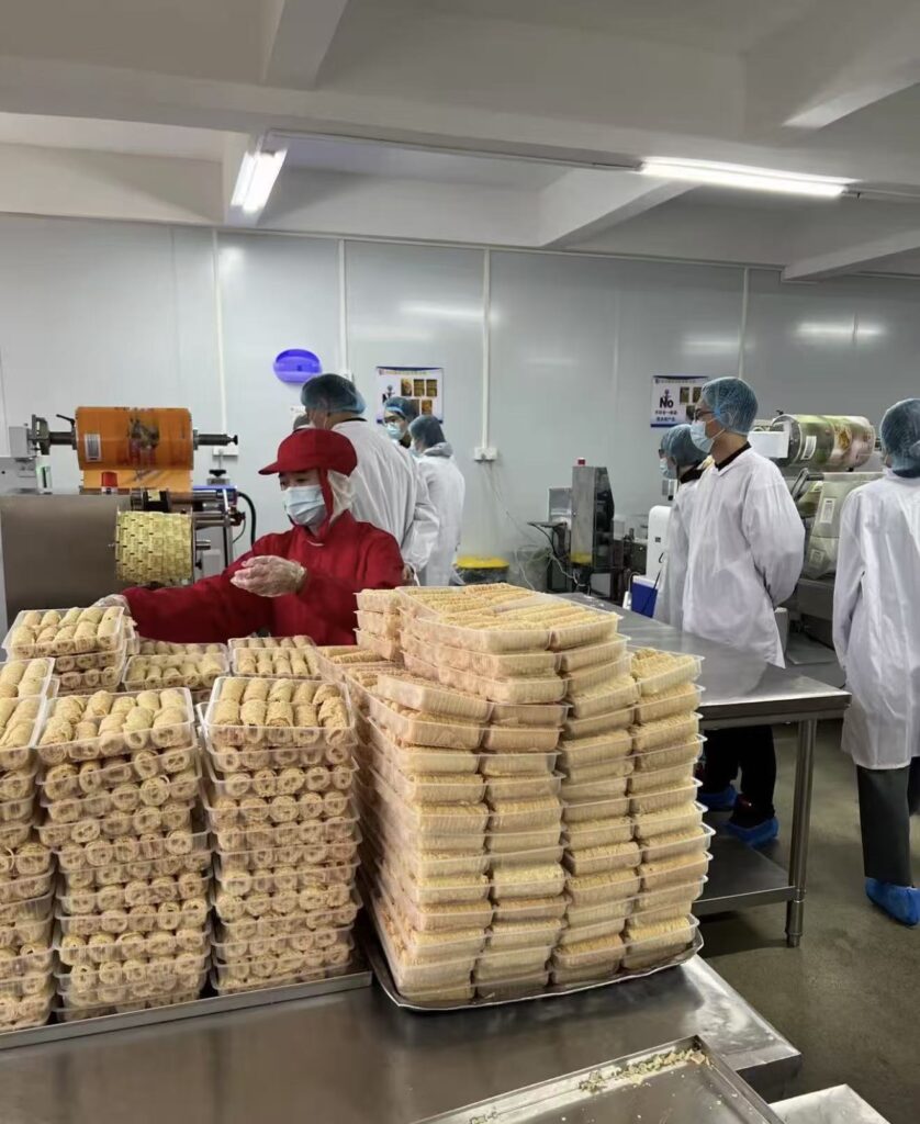 Tofu skin production process in a food manufacturing facility
